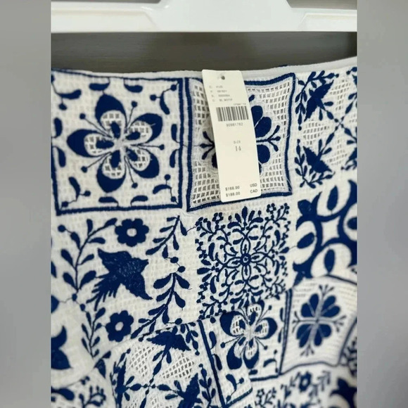 NWT Maeve Embroidered Tile Print Mini Skirt - Picture 4 of 7